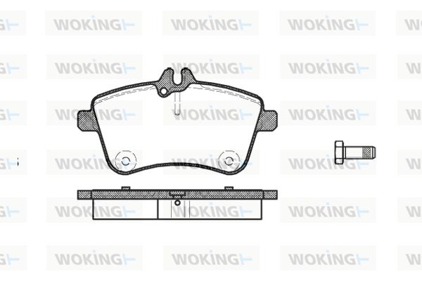 WOKING Комплект тормозных колодок, дисковый тормоз P10303.00