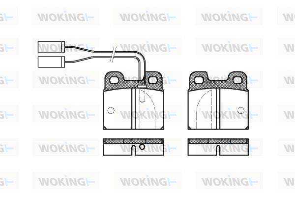 WOKING Комплект тормозных колодок, дисковый тормоз P1053.01