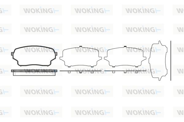 WOKING Комплект тормозных колодок, дисковый тормоз P10663.01