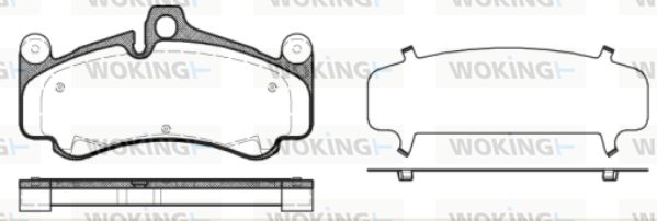 WOKING Комплект тормозных колодок, дисковый тормоз P11663.30