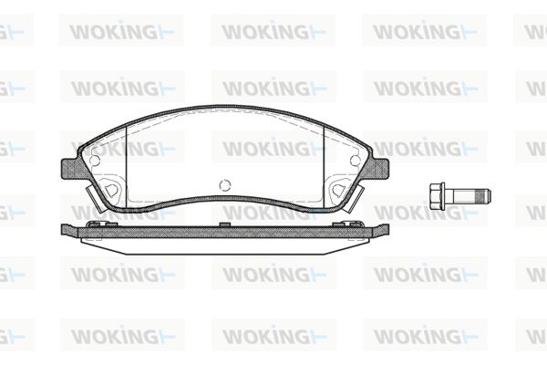 WOKING Комплект тормозных колодок, дисковый тормоз P11863.08