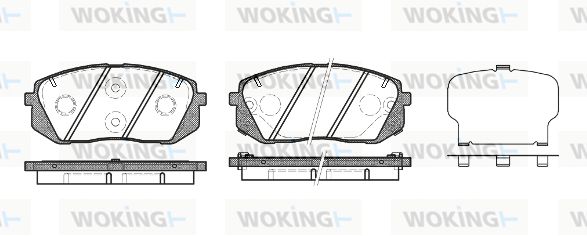 WOKING Комплект тормозных колодок, дисковый тормоз P12023.22