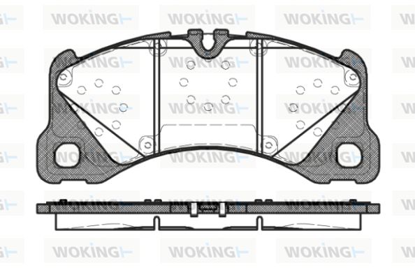 WOKING Комплект тормозных колодок, дисковый тормоз P12453.40