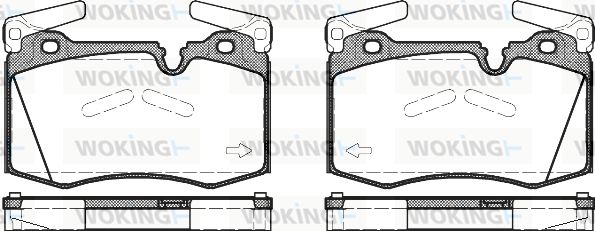 WOKING Комплект тормозных колодок, дисковый тормоз P12743.00