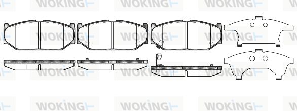 WOKING Piduriklotsi komplekt,ketaspidur P12813.11