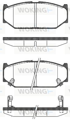 WOKING Piduriklotsi komplekt,ketaspidur P12813.12