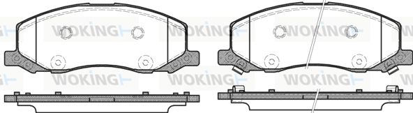 WOKING Комплект тормозных колодок, дисковый тормоз P12863.02