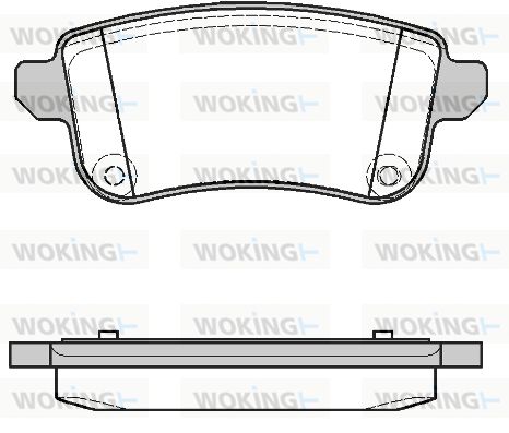 WOKING Комплект тормозных колодок, дисковый тормоз P12873.10