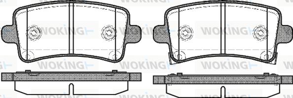 WOKING Комплект тормозных колодок, дисковый тормоз P12883.04