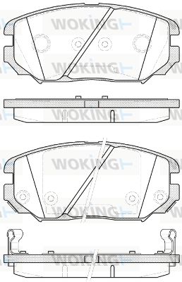 WOKING Комплект тормозных колодок, дисковый тормоз P13043.12