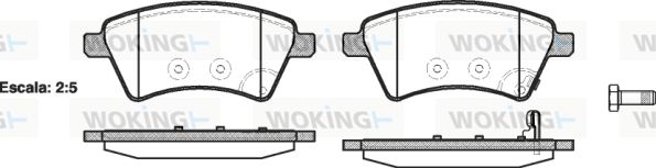 WOKING Piduriklotsi komplekt,ketaspidur P13153.01