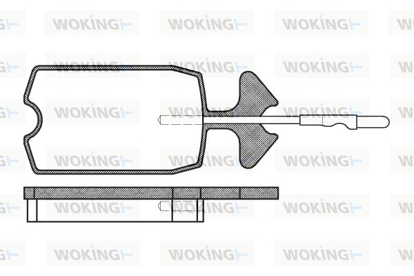 WOKING Комплект тормозных колодок, дисковый тормоз P1343.04