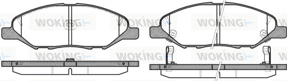 WOKING Комплект тормозных колодок, дисковый тормоз P13933.02