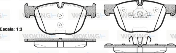 WOKING Комплект тормозных колодок, дисковый тормоз P13973.00