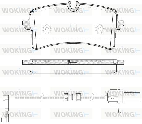 WOKING Piduriklotsi komplekt,ketaspidur P14053.12