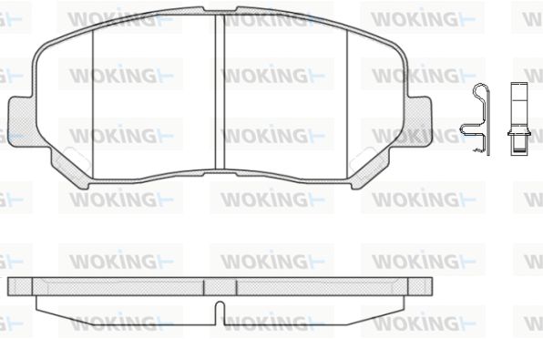 WOKING Комплект тормозных колодок, дисковый тормоз P14133.02