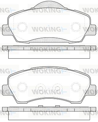 WOKING Комплект тормозных колодок, дисковый тормоз P14303.00