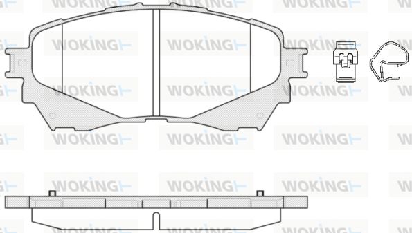 WOKING Piduriklotsi komplekt,ketaspidur P14383.04