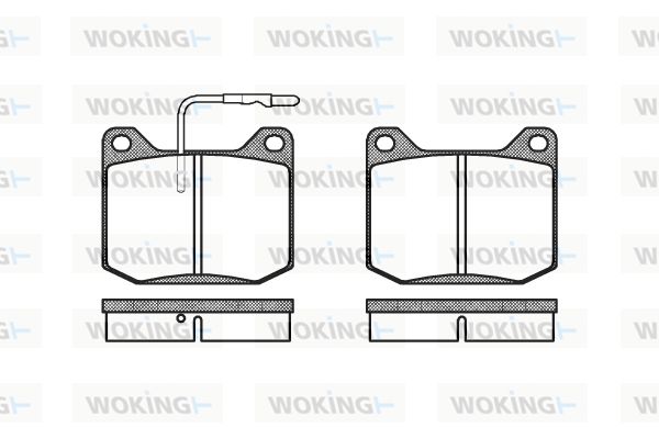 WOKING Комплект тормозных колодок, дисковый тормоз P1453.32