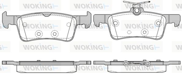 WOKING Piduriklotsi komplekt,ketaspidur P14633.10