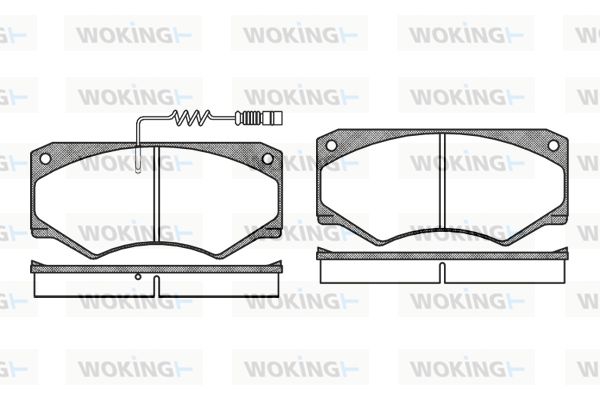 WOKING Комплект тормозных колодок, дисковый тормоз P1473.12