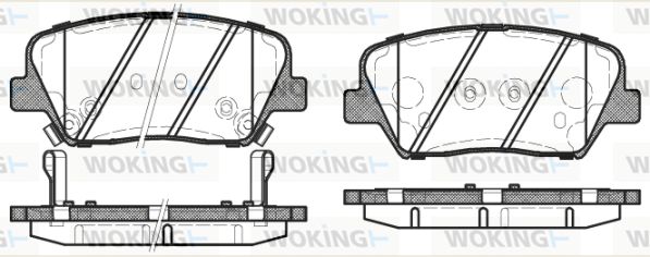 WOKING Piduriklotsi komplekt,ketaspidur P15123.12