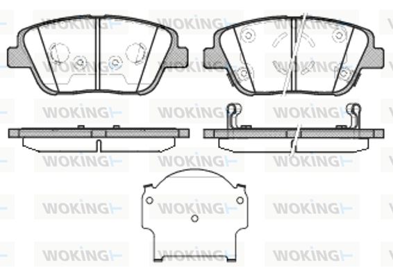 WOKING Комплект тормозных колодок, дисковый тормоз P15233.02