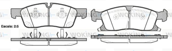 WOKING Piduriklotsi komplekt,ketaspidur P15303.02