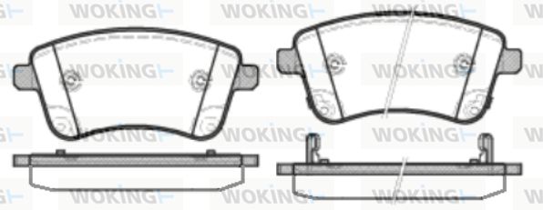 WOKING Комплект тормозных колодок, дисковый тормоз P15353.02