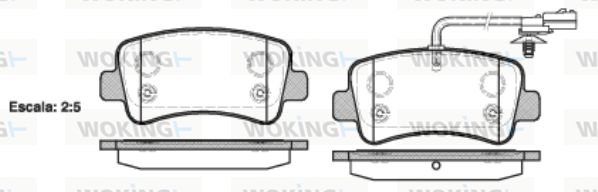 WOKING Piduriklotsi komplekt,ketaspidur P15393.01