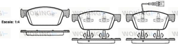 WOKING Piduriklotsi komplekt,ketaspidur P15403.01