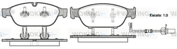 WOKING Piduriklotsi komplekt,ketaspidur P15413.02