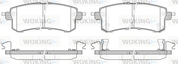 WOKING Комплект тормозных колодок, дисковый тормоз P15473.02