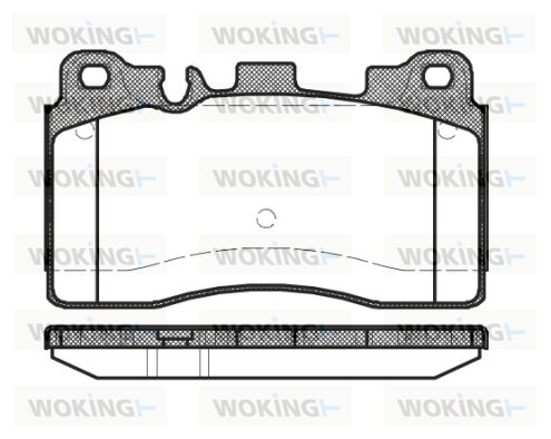 WOKING Комплект тормозных колодок, дисковый тормоз P15543.00