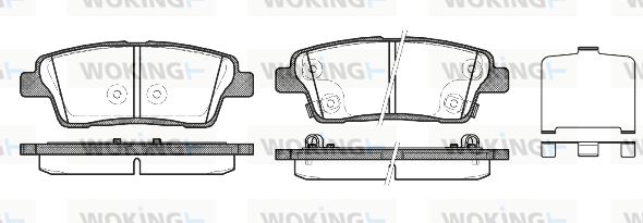 WOKING Комплект тормозных колодок, дисковый тормоз P15583.02