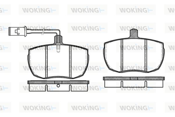 WOKING Piduriklotsi komplekt,ketaspidur P1563.12