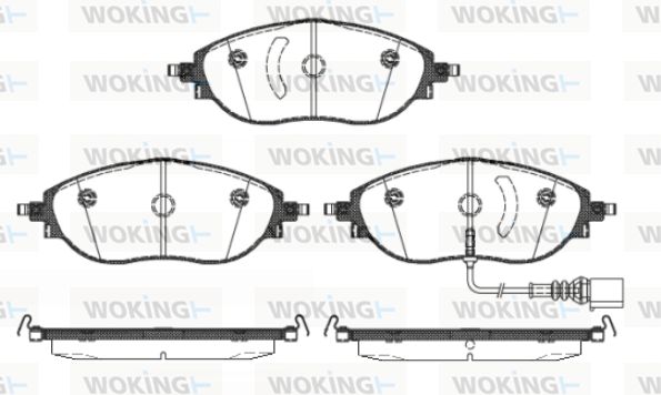 WOKING Piduriklotsi komplekt,ketaspidur P15703.01