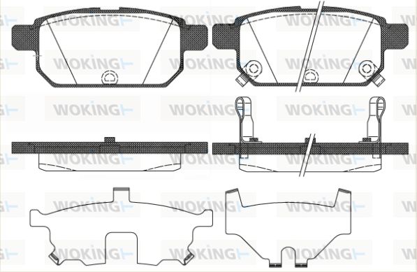 WOKING Piduriklotsi komplekt,ketaspidur P15713.02