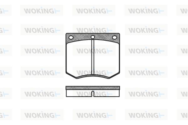 WOKING Комплект тормозных колодок, дисковый тормоз P1633.00