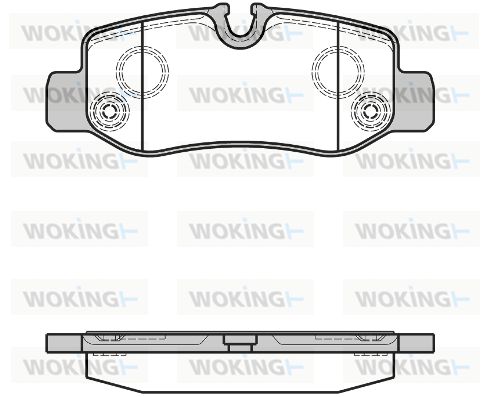 WOKING Комплект тормозных колодок, дисковый тормоз P17243.00