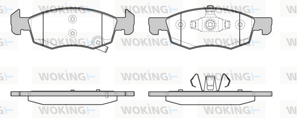 WOKING Piduriklotsi komplekt,ketaspidur P17343.02