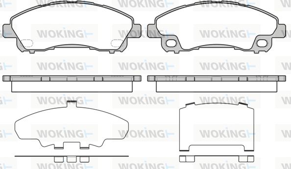 WOKING Комплект тормозных колодок, дисковый тормоз P17453.00