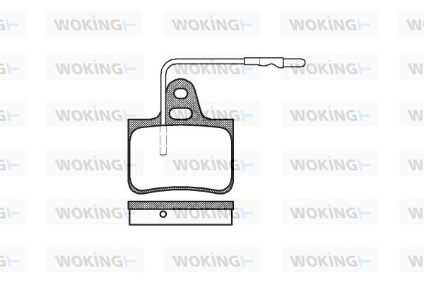 WOKING Комплект тормозных колодок, дисковый тормоз P1763.04