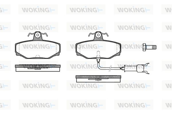 WOKING Piduriklotsi komplekt,ketaspidur P2043.12