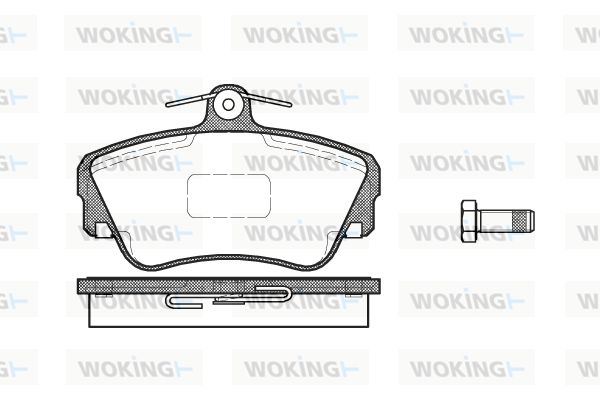 WOKING Комплект тормозных колодок, дисковый тормоз P2093.10