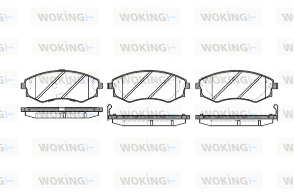 WOKING Комплект тормозных колодок, дисковый тормоз P2183.42