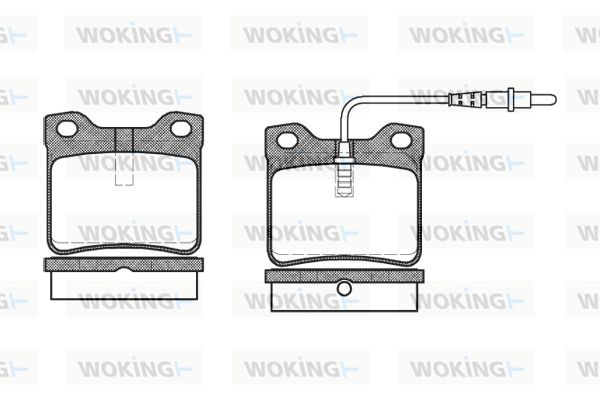 WOKING Piduriklotsi komplekt,ketaspidur P2213.02