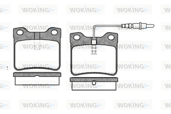 WOKING Комплект тормозных колодок, дисковый тормоз P2213.22