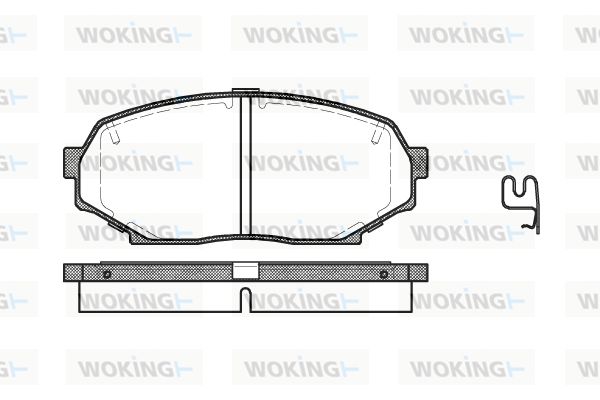 WOKING Piduriklotsi komplekt,ketaspidur P2383.12