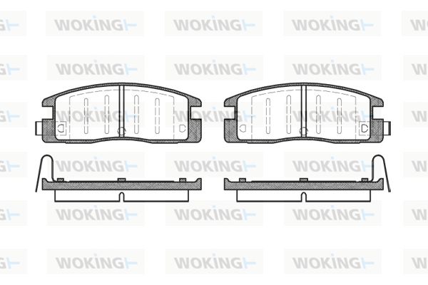 WOKING Комплект тормозных колодок, дисковый тормоз P2613.04